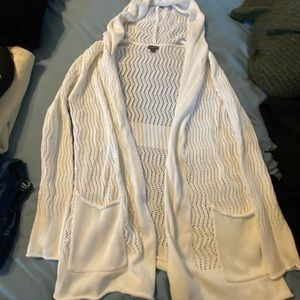 Eddie Bauer White cardigan